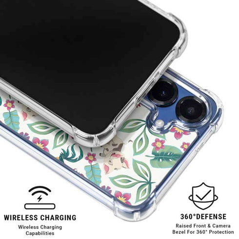 Disney Princess Moana Pua and Heihei Pattern Galaxy S25 Clear Case